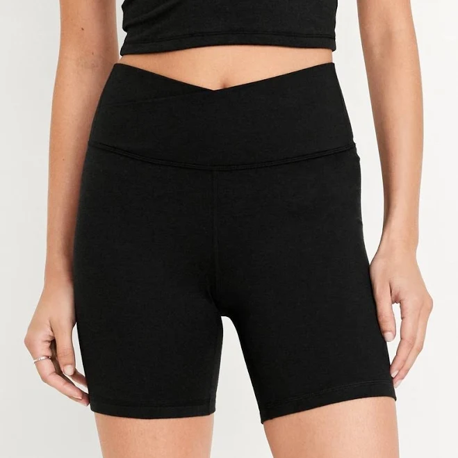 bottoms Old Navy Women's Extra High-Waisted Cloudcomfy Biker Shorts Old Navy $4.97