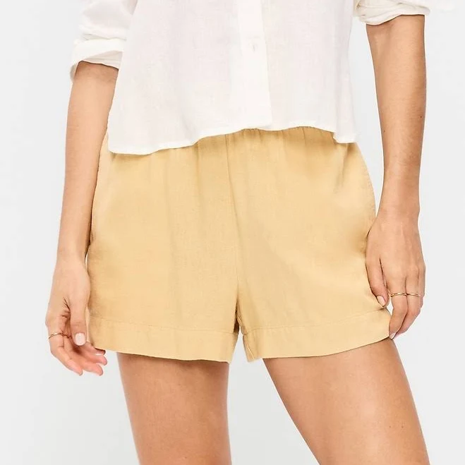 shorts Old Navy Women's High-Waisted Linen Pull-On Shorts Old Navy $14.99