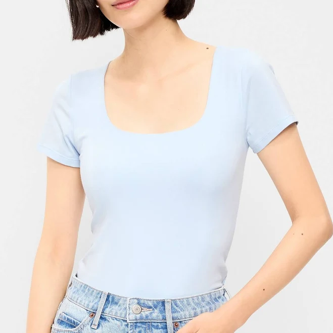 top Old Navy Women's Hug Double-Layer Scoop-Neck Top Old Navy $9.99