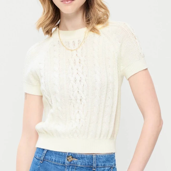 top Old Navy Women's Seaside Cotton Cable-Knit Sweater Old Navy $19.99