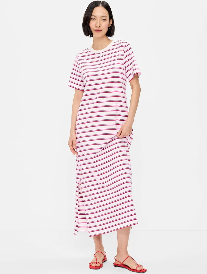 maxi dress Old Navy Women's Vintage Crew-Neck Maxi Dress Old Navy $14.99