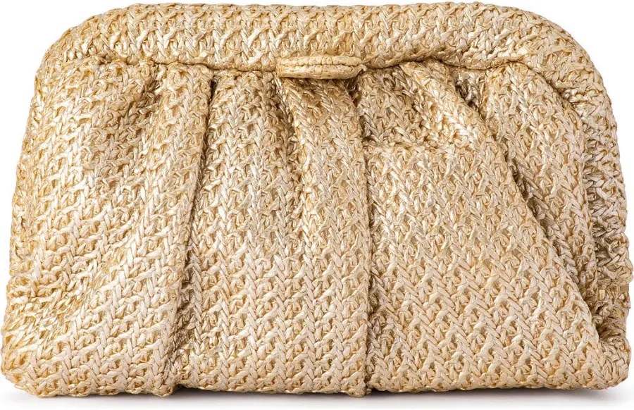 bag Olga Berg Stockist Stevie Pleated Woven Clutch Nordstrom $89