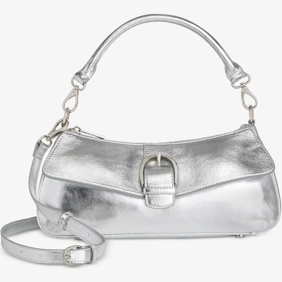 bag On 34th Women's Jynna Metallic Silver Shoulder Bag Macy's $31.8