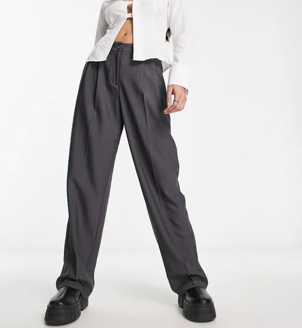 bottom ONLY Pleat Wide Leg Tailored Pants ASOS $63