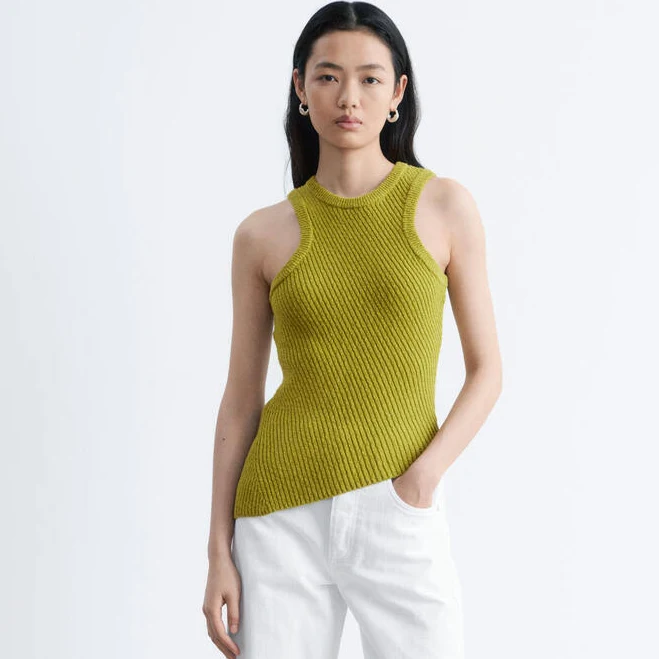 asymmetric neck top & Other Stories Asymmetric Rib-Knit Tank & Other Stories US $79