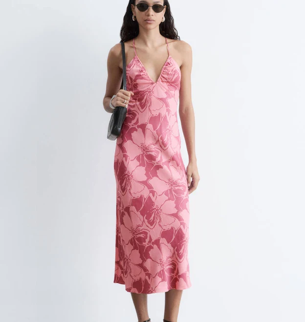 dress & Other Stories Satin Slip Midi Dress & Other Stories US $129