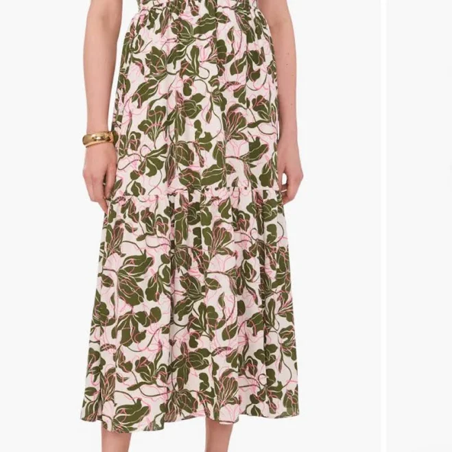 skirt Parker Women's Floral Tiered Midi Skirt Poshmark $50