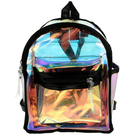 bag Pavodes Pu Holographic Backpack Bling Glitter School Bag Sling Crossbody Bag for Students Outdoor Travel Rucksack ( Black ), Kids Unisex, Size: Walmart - Corory $16.01