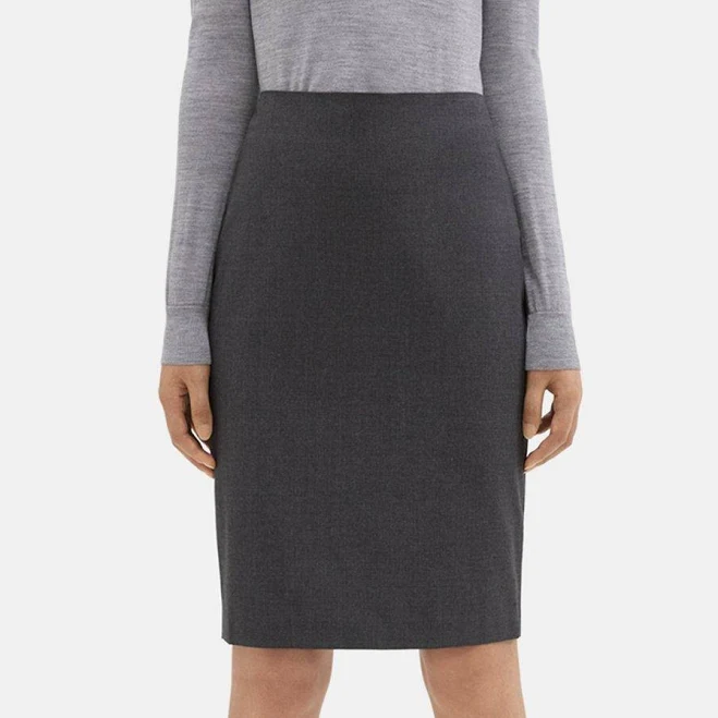 skirt Pencil Skirt in Stretch Wool Theory $99