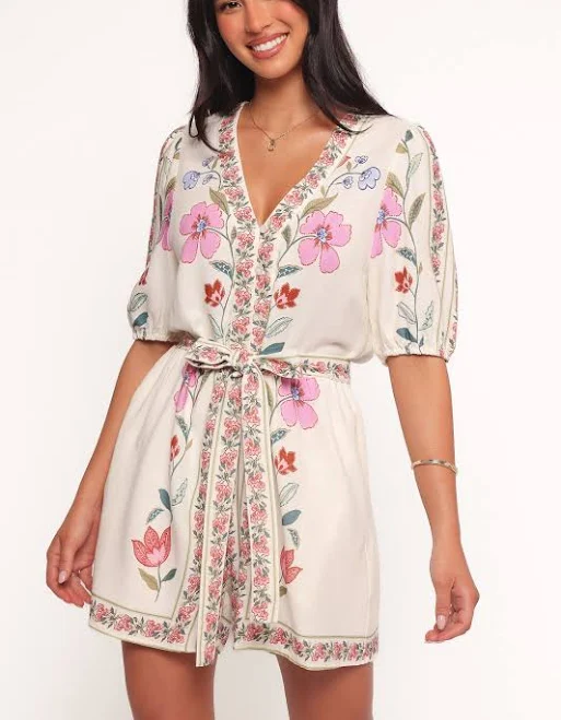 romper PETAL & PUP Ginger Tie Waist Romper Petal & Pup USA $89