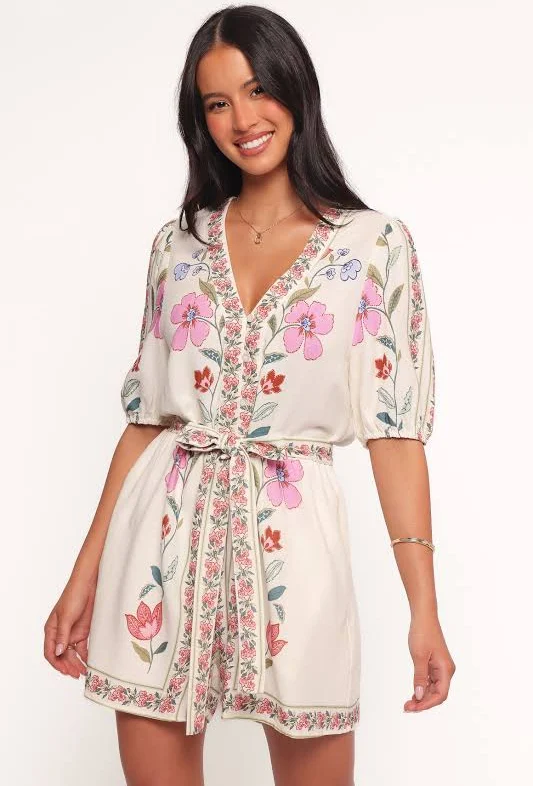 romper PETAL & PUP Ginger Tie Waist Romper Petal & Pup USA $89