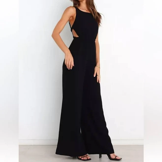 jumpsuit Petal & Pup Women's Eddie Cutout Linen Blend Jumpsuit Poshmark $48