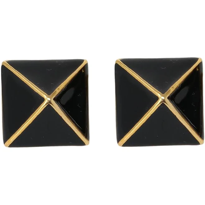 accessory Polished Gold Pyramid Earring Kenneth Jay Lane $80