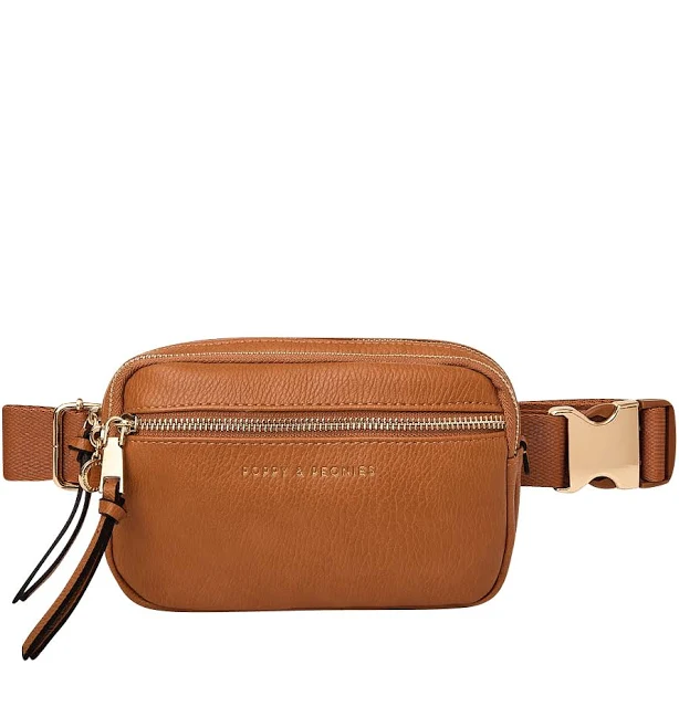 bag Poppy and Peonies On The Run Vegan Leather Belt Bag Poppy & Peonies US $89