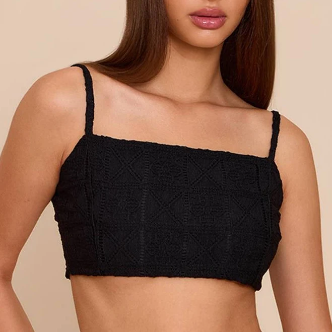 crop top PrettyLittleThing Women's Crochet Textured Bralet Nasty Gal - US $8