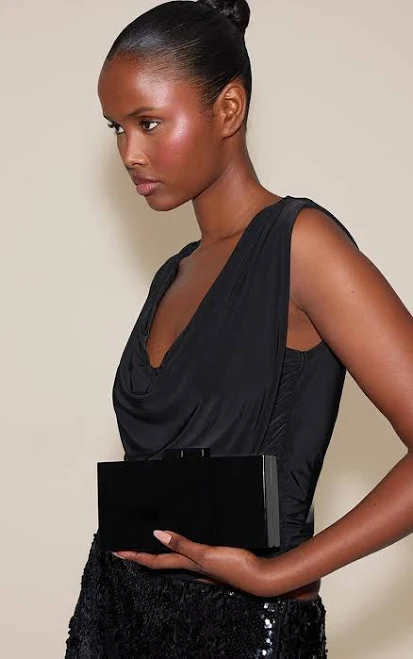 bag PrettyLittleThing Women's Glossy Rectangle Hard Clutch Nasty Gal - US $34