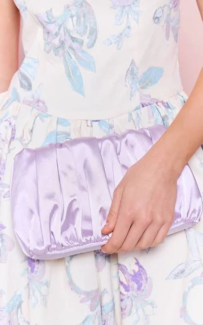 bag PrettyLittleThing Women's Satin Ruched Gold Hardware Handbag Nasty Gal - US $18