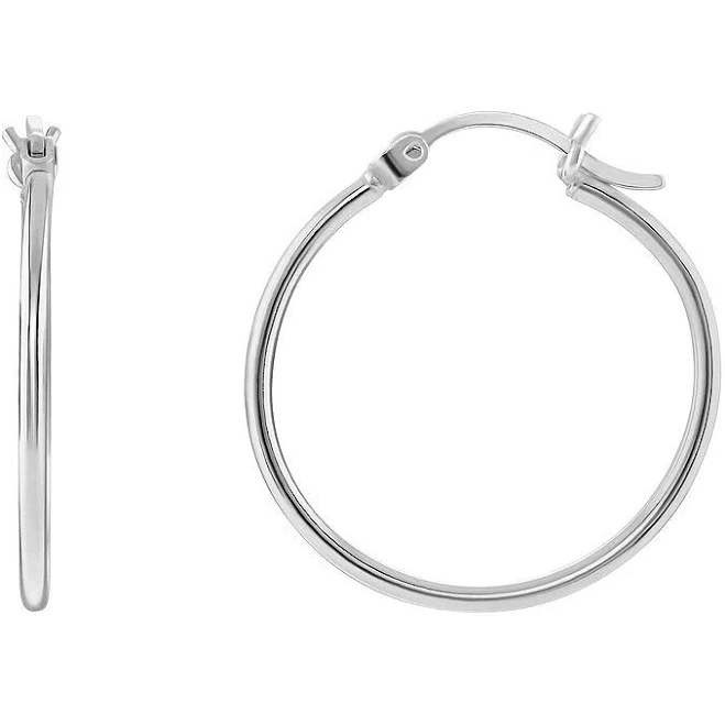 accessory PRIMROSE Sterling Silver Polished Hoop Earrings, Women's, Size: 30MM Kohl's $65