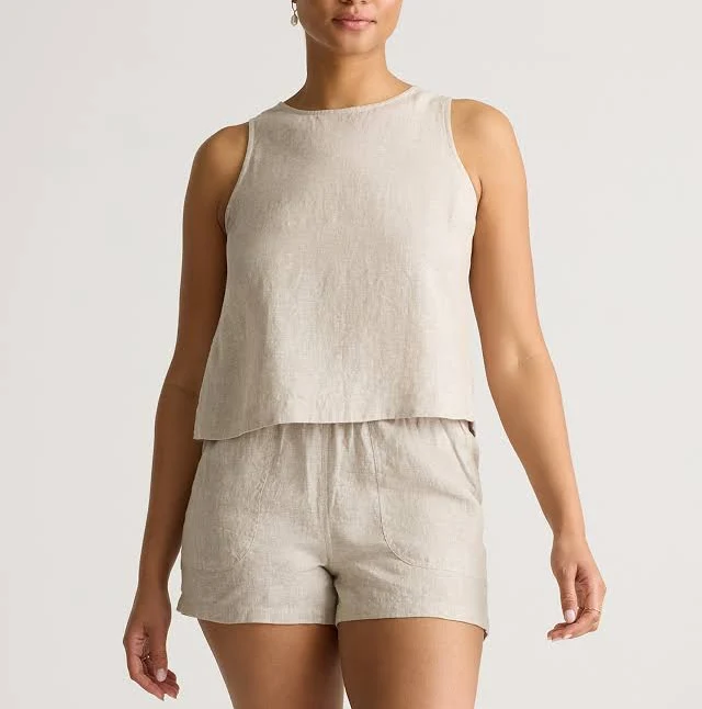 top Quince Women's Cropped European Linen Tank Top Quince $36