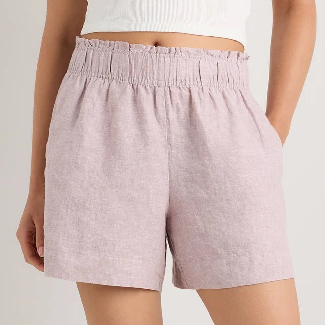 shorts Quince Women's European Linen High Waisted Shorts Quince $32