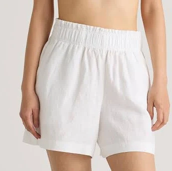 matching set Quince Women's European Linen High Waisted Shorts Quince $32
