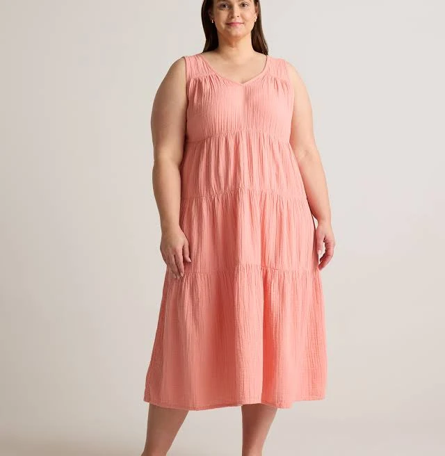 dress Quince Women's Organic Cotton Gauze Tiered Maxi Dress Quince $69.9