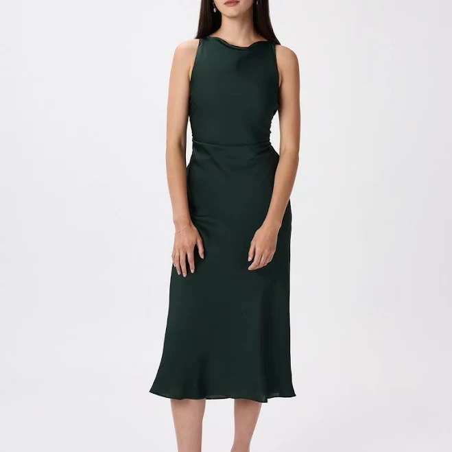 dress Quince Women's Washable Stretch Mulberry Silk High Neck Midi Dress Quince $149.9