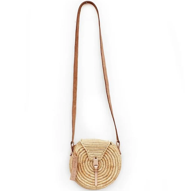 bag Raffia Leather Crossbody Handle and Closure French Baskets $62