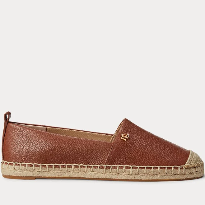shoes Ralph Lauren Women's Cameryn Iv Tumbled Leather Espadrille Ralph Lauren $125