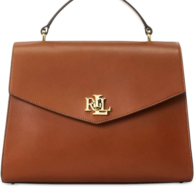 bag Ralph Lauren Women's Farrah Leather Satchel Macy's $297.5