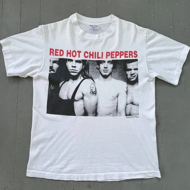 top Red Hot Chili Peppers Vintage Distressed Tee Depop $499