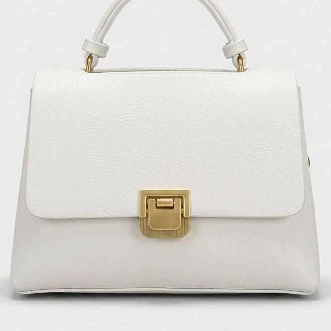 bag Reeve Structured Vegan Leather Satchel Bag Mayfair Ellis $44.95