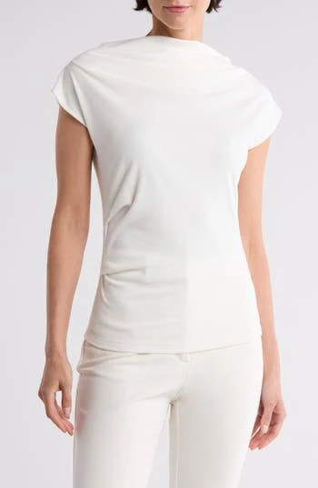 top Renee C Cowl Neck Rib Knit Top Nordstrom Rack $34.97