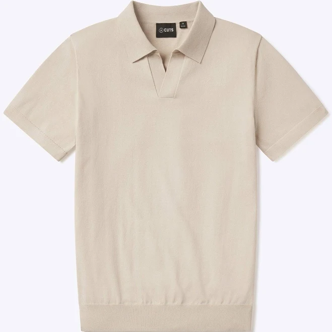 top Riviera Knit Polo | Sand Dune Signature-Fit Cuts Clothing $62