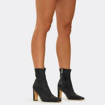 shoes Ryan Pointed Toe Block Heel Ankle Sock Boots EGO Shoes US $29