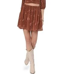 skirt Sadie & Sage Floral Print A-Line Mini Skirt Dillard's $14.99