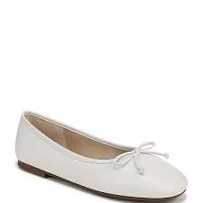 shoes Sam Edelman Alie Leather Bow Detail Ballet Flats, Size 8 - Bright White Instacart $119.99