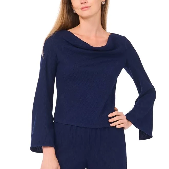 top SAM & JESS Women's Long-Sleeve Cowl Neck Top Macy's $24.78