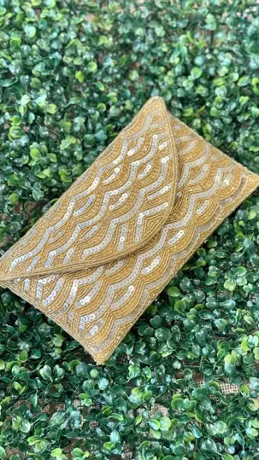 bag Sequin and Bead Embellished Crossbody Clutch Etsy - Seller $52