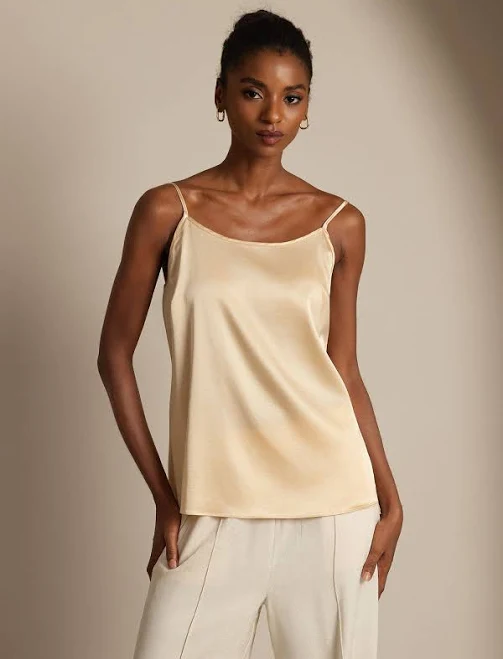 top SilkSilky Women's Silk Cami, 19 Momme, Champagne / L(12) SilkSilky $39.95