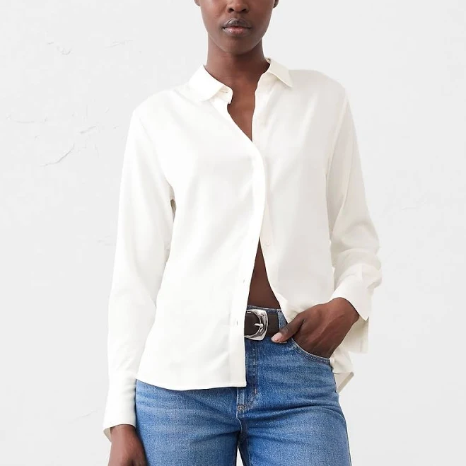 top Silky Classic Shirt Banana Republic Factory $40