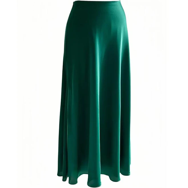 bottom Silky Satin High Waist Bias Cut Midi Skirt Etsy - Seller $53