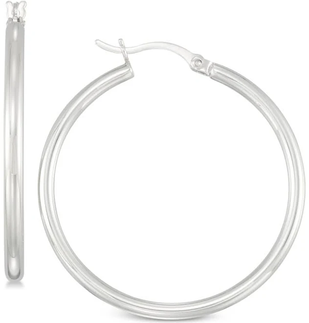 accessory Simone I. Smith Sterling Silver Polished Hoop Earrings Macy's $78.75