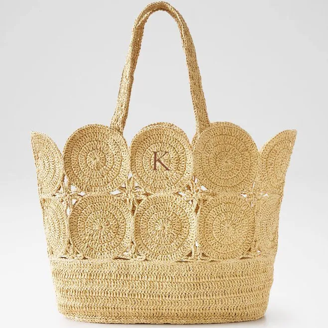 bag Soleil Handwoven Raffia Tote Mark and Graham $82.49