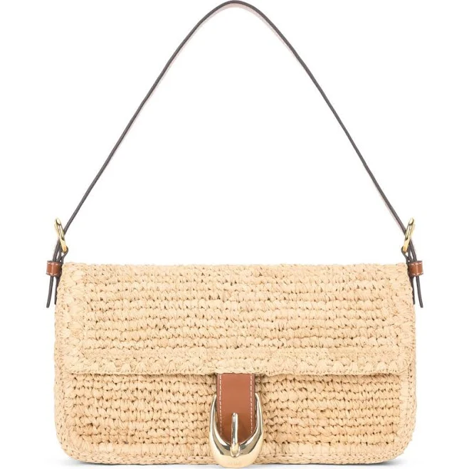 bag STAUD Harlow Raffia Shoulder Bag Nordstrom $350