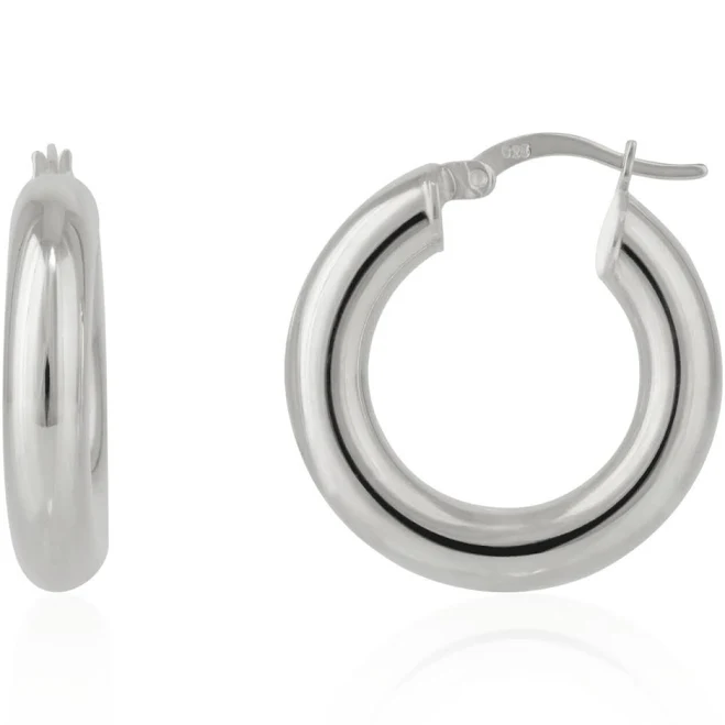 accessory Sterling Silver Chunky Hoop Earrings Spero London $110.12