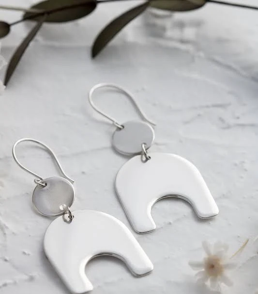 accessory Sterling Silver Geometric Arch Earrings Radiant Jewel Studio $59