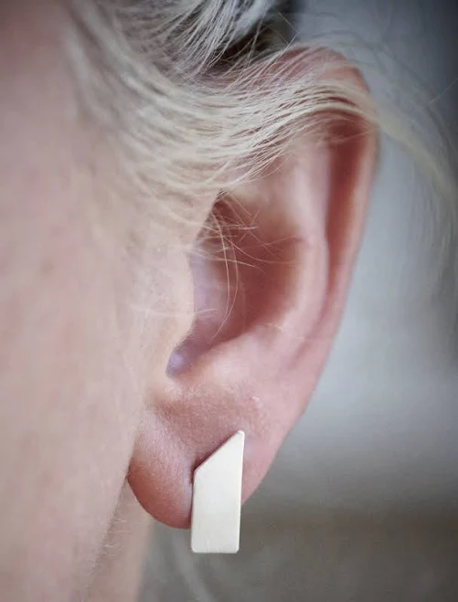 accessory Sterling Silver Geometric Stud Earrings Etsy - SDMarieJewelry $38