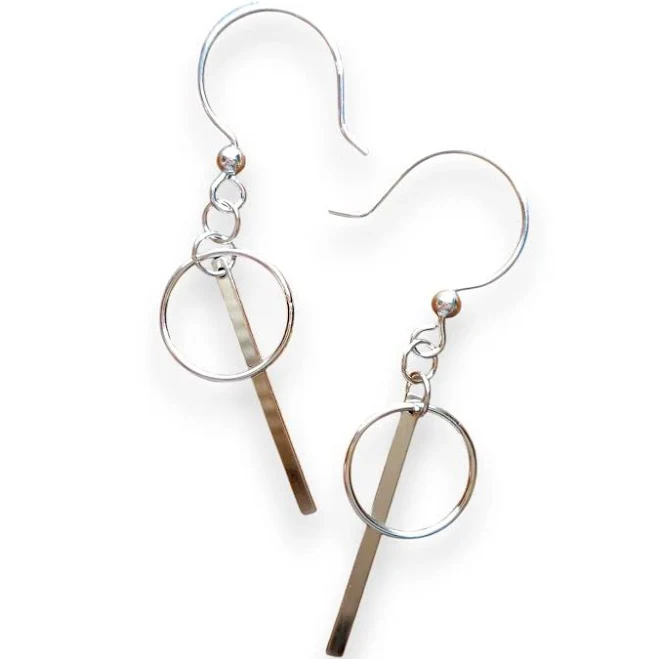 accessory Sterling Silver Minimalist Dangle Earrings Sand and Canvas $18