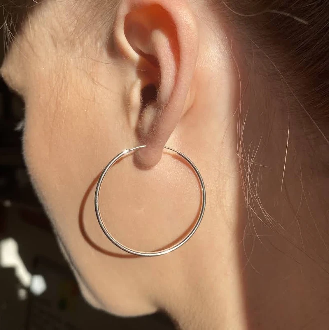 accessory Sterling Silver Minimalist Huggie Earrings Etsy - Twistedpendant $16.07